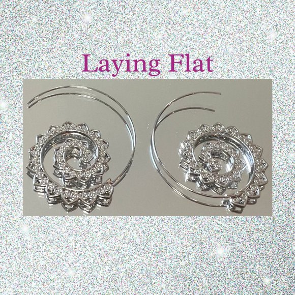 4/$20 Large Spiral Earrings NWT - Picture 2 of 2